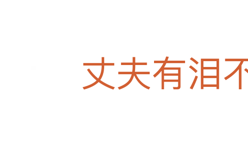 丈夫有淚不輕彈