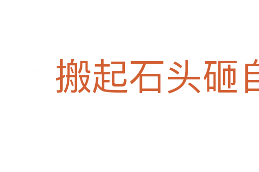 搬起石頭砸自己的腳