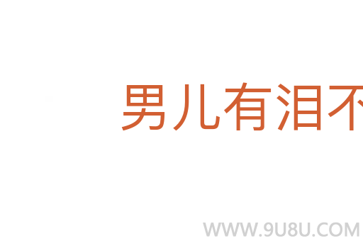 男兒有淚不輕彈