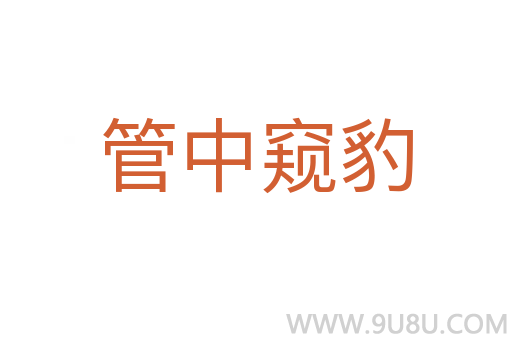 管中窺豹