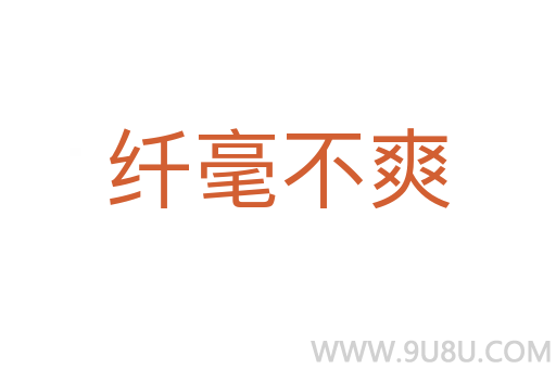 纖毫不爽