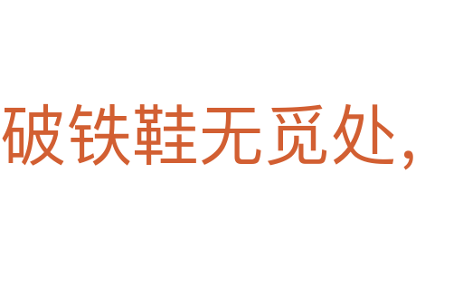踏破鐵鞋無覓處,得來全不費(fèi)工夫