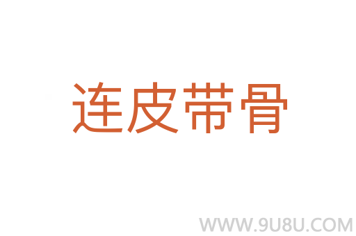 連皮帶骨