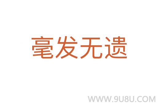 毫發(fā)無遺