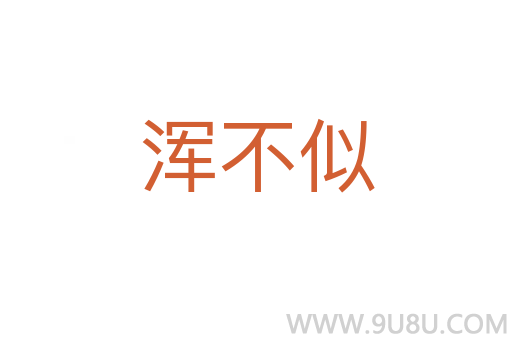 渾不似