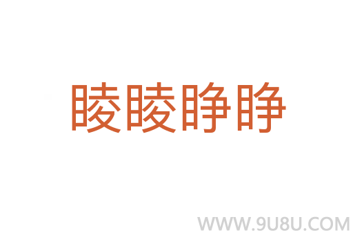 睖睖睜睜