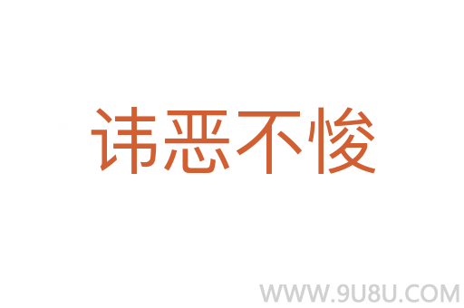諱惡不悛