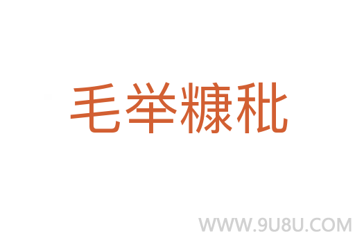 毛舉糠秕