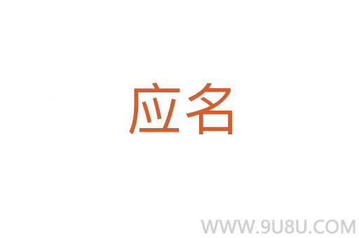 應名