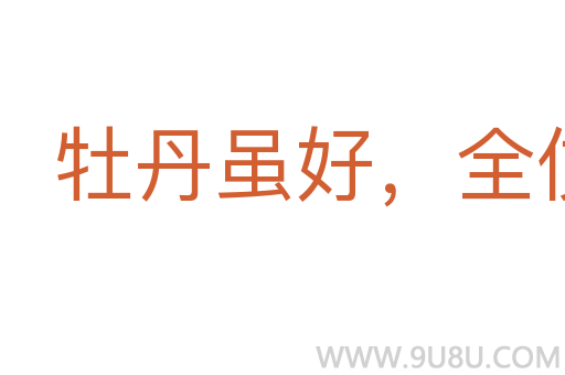 牡丹雖好，全仗綠葉扶持