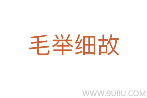 毛舉細故
