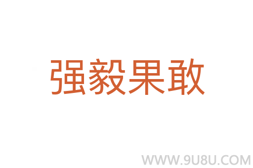 強(qiáng)毅果敢