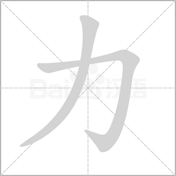 力的筆順動(dòng)畫演示