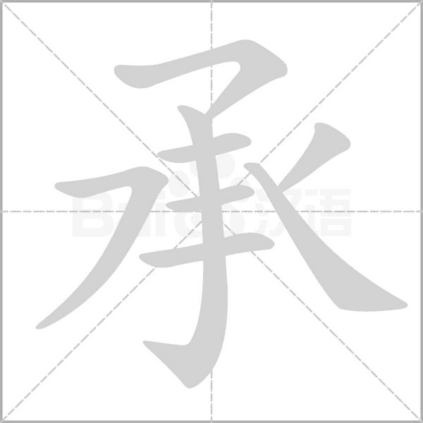 承的筆順動(dòng)畫(huà)演示