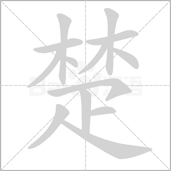 楚的筆順動畫演示