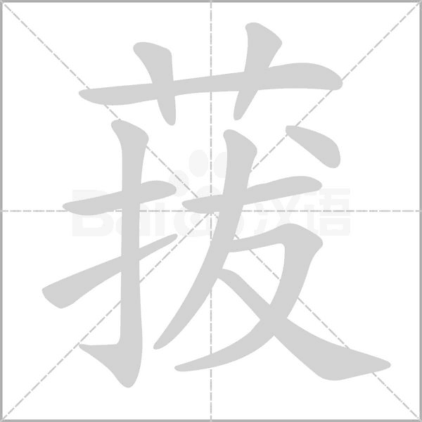 菝的筆順動(dòng)畫(huà)演示