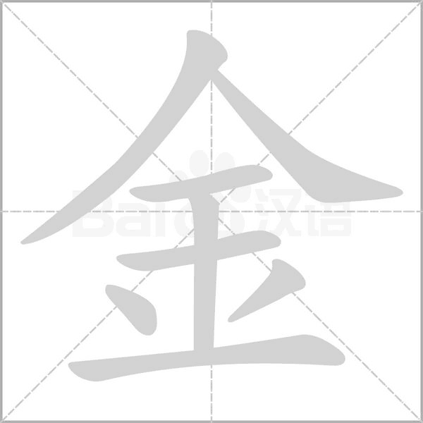 金的筆順動(dòng)畫演示