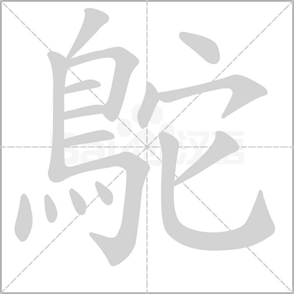 鴕的筆順動(dòng)畫(huà)演示